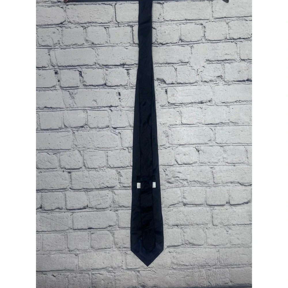 Pierre Cardin Black Solid Silk Blend Mens‎ Necktie